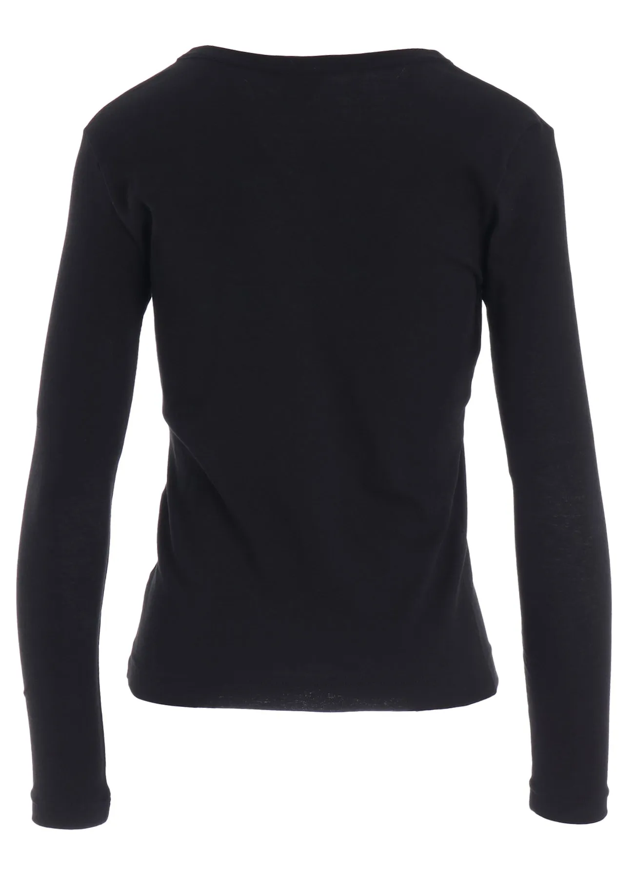 COTTON GAUZE FRAISE ROUND NECK LONG SLEEVE TEE sold by Yohji Yamamoto product image thumbnail 4