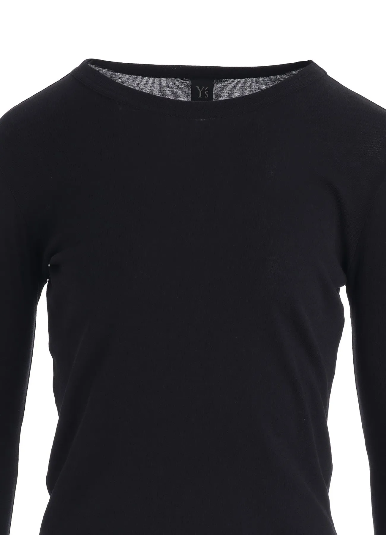 COTTON GAUZE FRAISE ROUND NECK LONG SLEEVE TEE sold by Yohji Yamamoto product image thumbnail 5