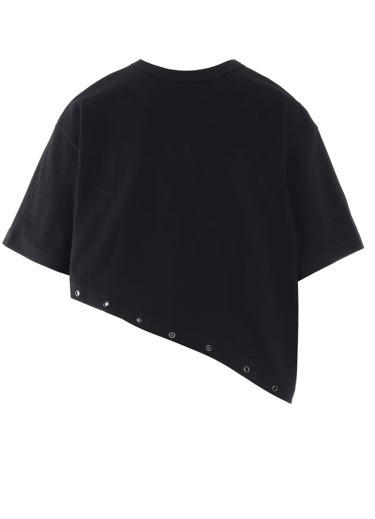 COTTON JERSEY ASYMMETRIC CROPPED TEE sold by Yohji Yamamoto product image thumbnail 4