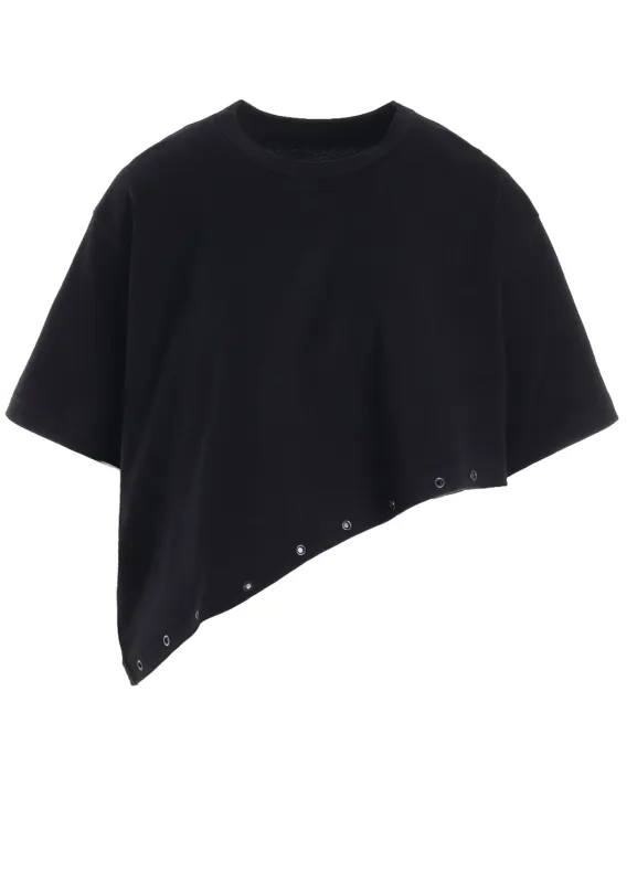 COTTON JERSEY ASYMMETRIC CROPPED TEE made by Yohji Yamamoto