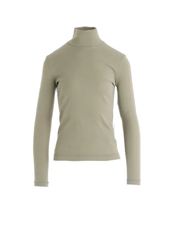 COTTON GAUZE FRAISE HIGHNECK LONG SLEEVE TEE made by Yohji Yamamoto