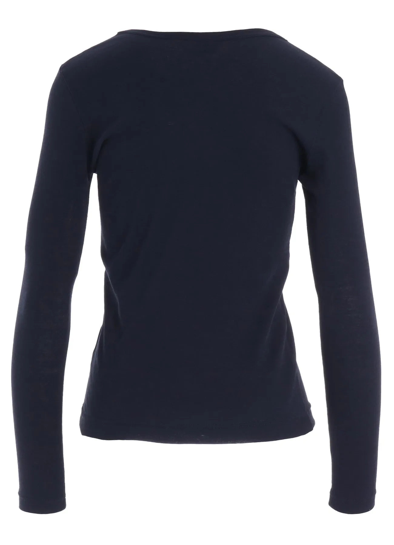 COTTON GAUZE FRAISE ROUND NECK LONG SLEEVE TEE sold by Yohji Yamamoto product image thumbnail 4