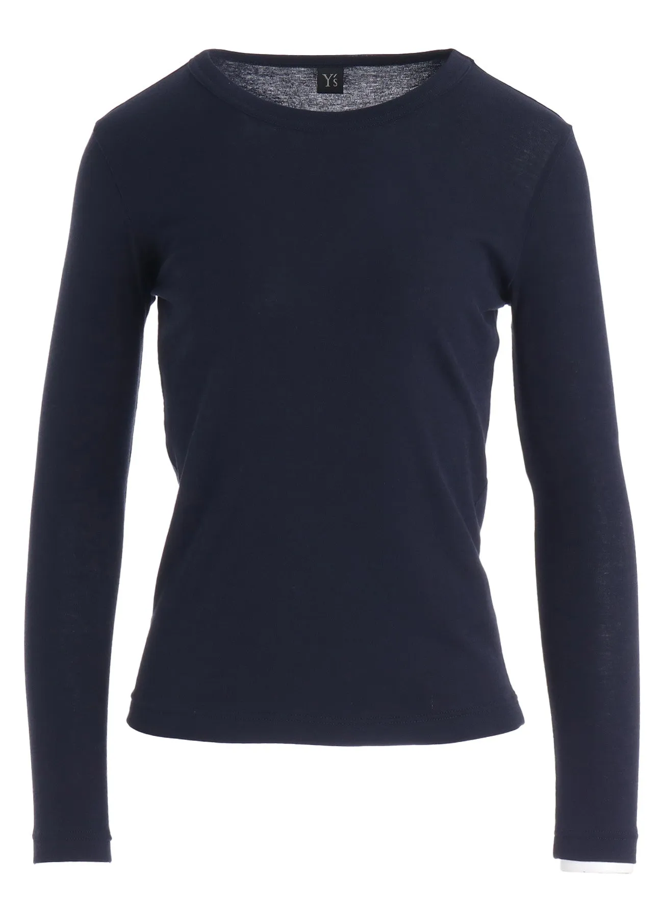 COTTON GAUZE FRAISE ROUND NECK LONG SLEEVE TEE sold by Yohji Yamamoto product image thumbnail 2