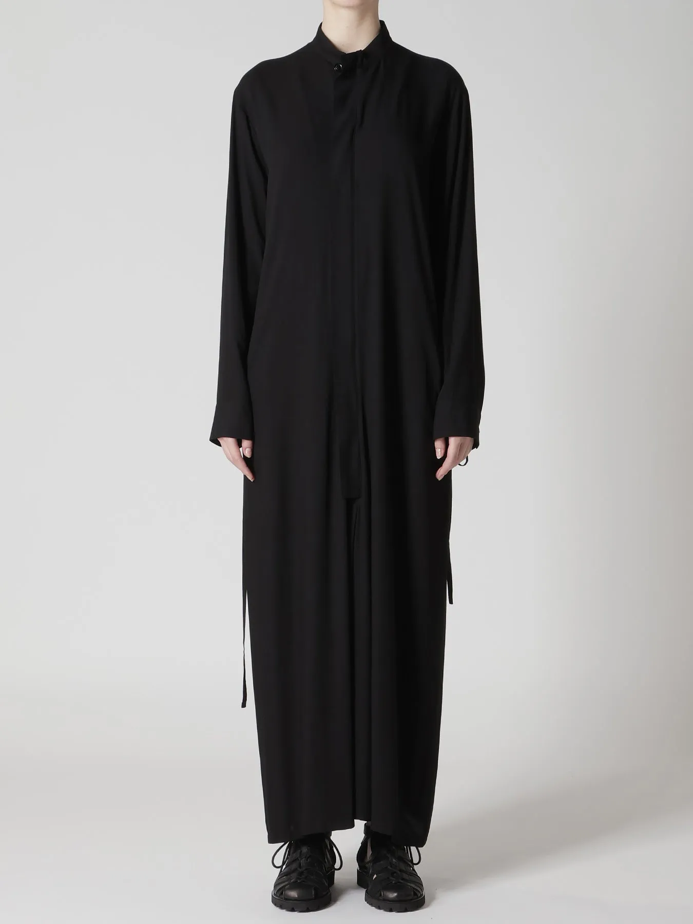 RAYON TWILL DRAW STRING DRESS sold by Yohji Yamamoto product image thumbnail 4