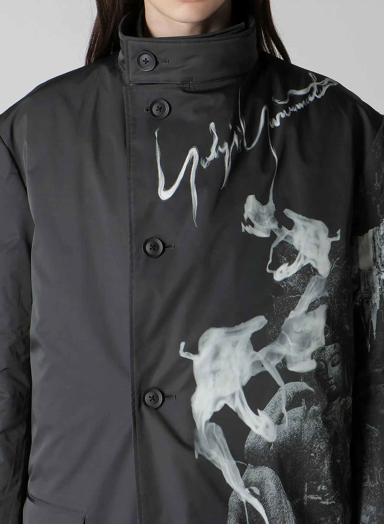 SMOKING GOTHIC PRINTED JACKET WITH LINER sold by Yohji Yamamoto product image thumbnail 3