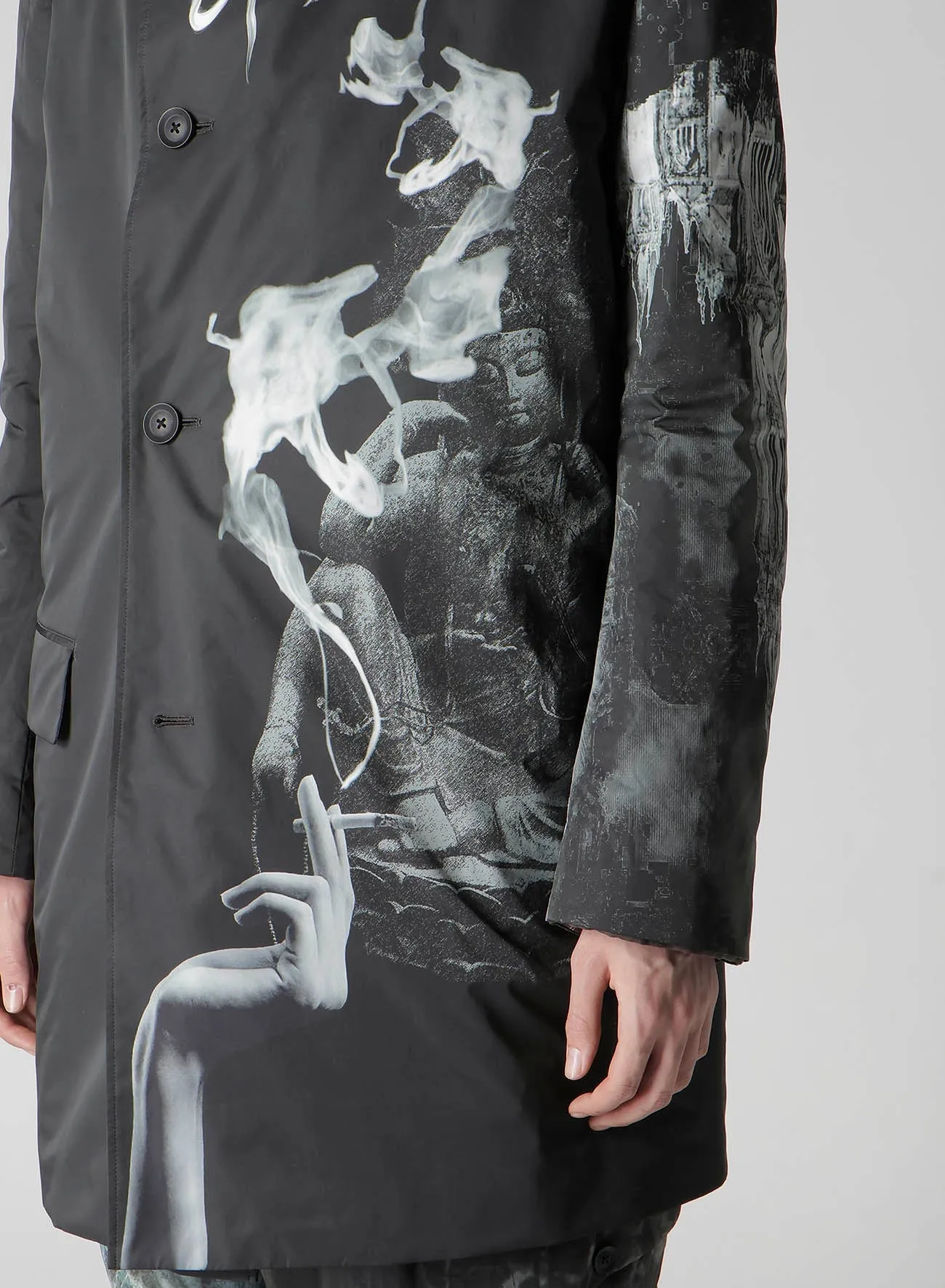 SMOKING GOTHIC PRINTED JACKET WITH LINER sold by Yohji Yamamoto product image thumbnail 4