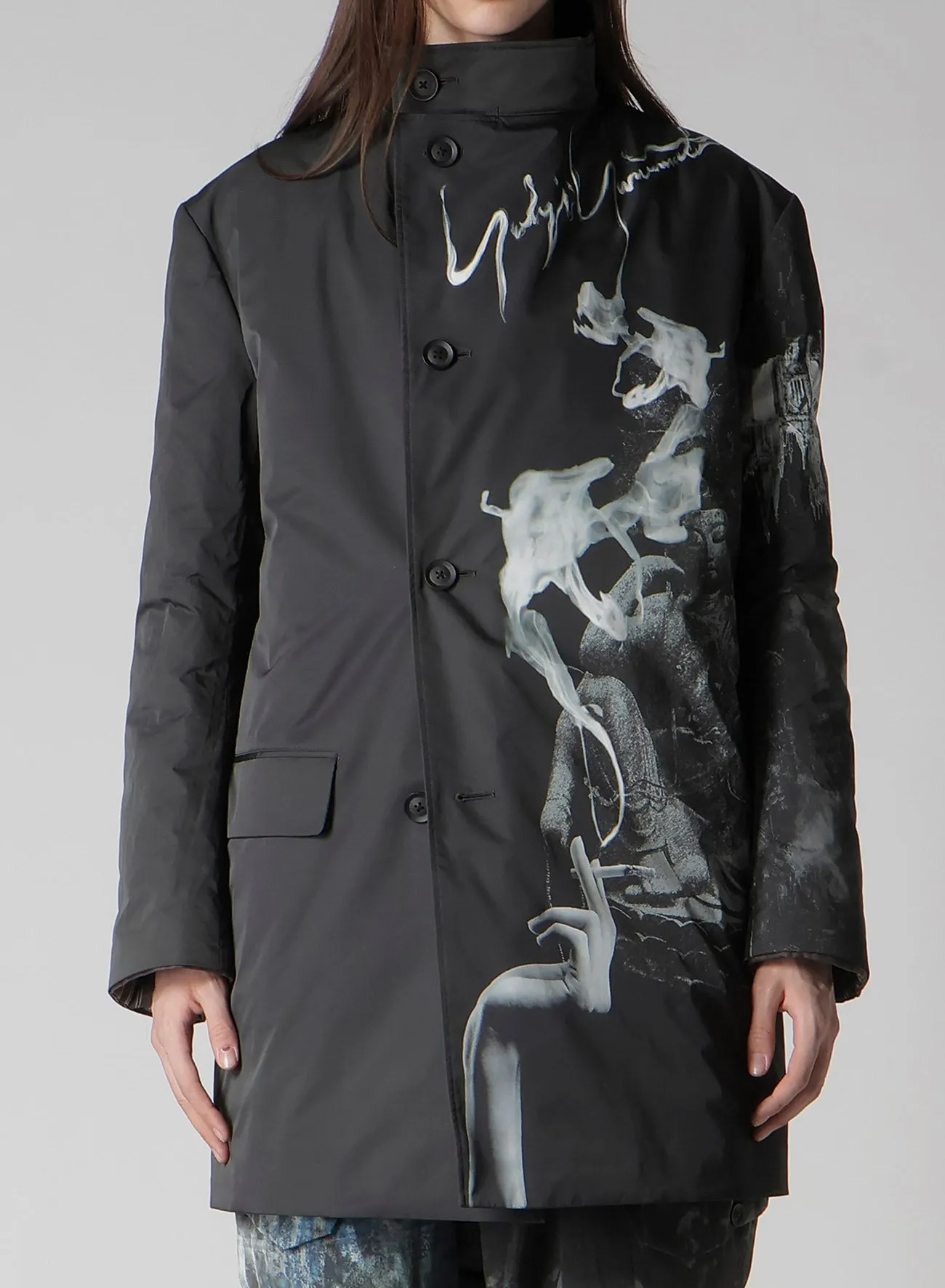 SMOKING GOTHIC PRINTED JACKET WITH LINER sold by Yohji Yamamoto product image thumbnail 2