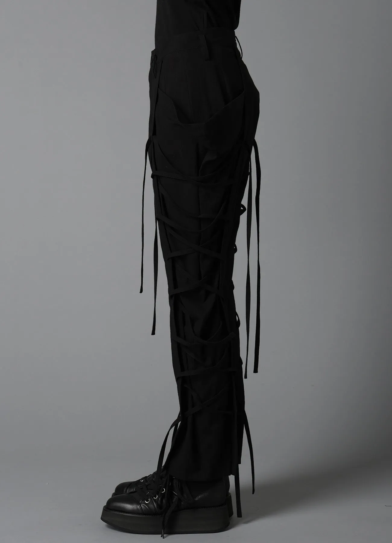 C/LI MUSLIN LACE UP PANTS sold by Yohji Yamamoto product image thumbnail 5