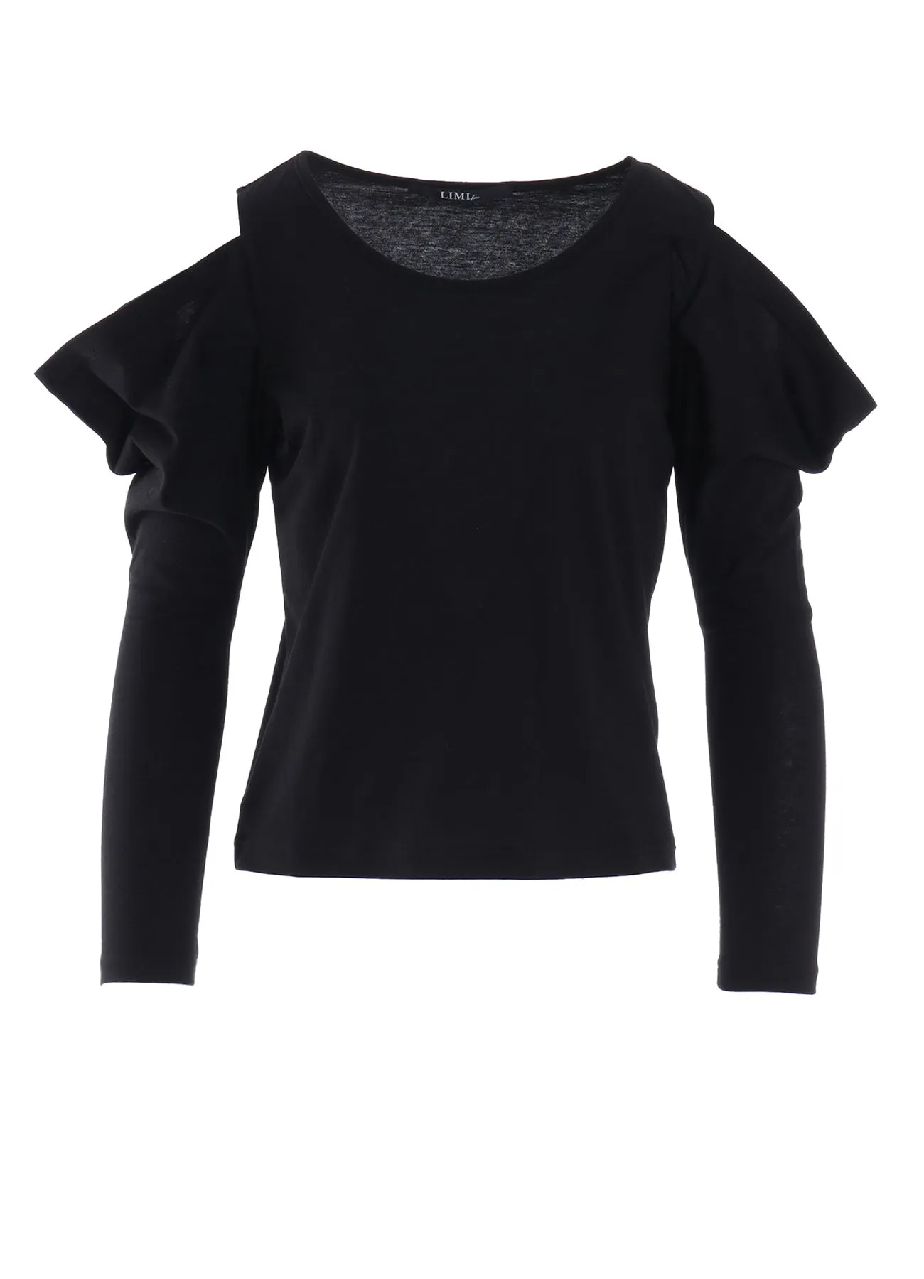 40/- SINGLE JERSEY OPEN SHOULDER LONG SLEEVE TEE sold by Yohji Yamamoto