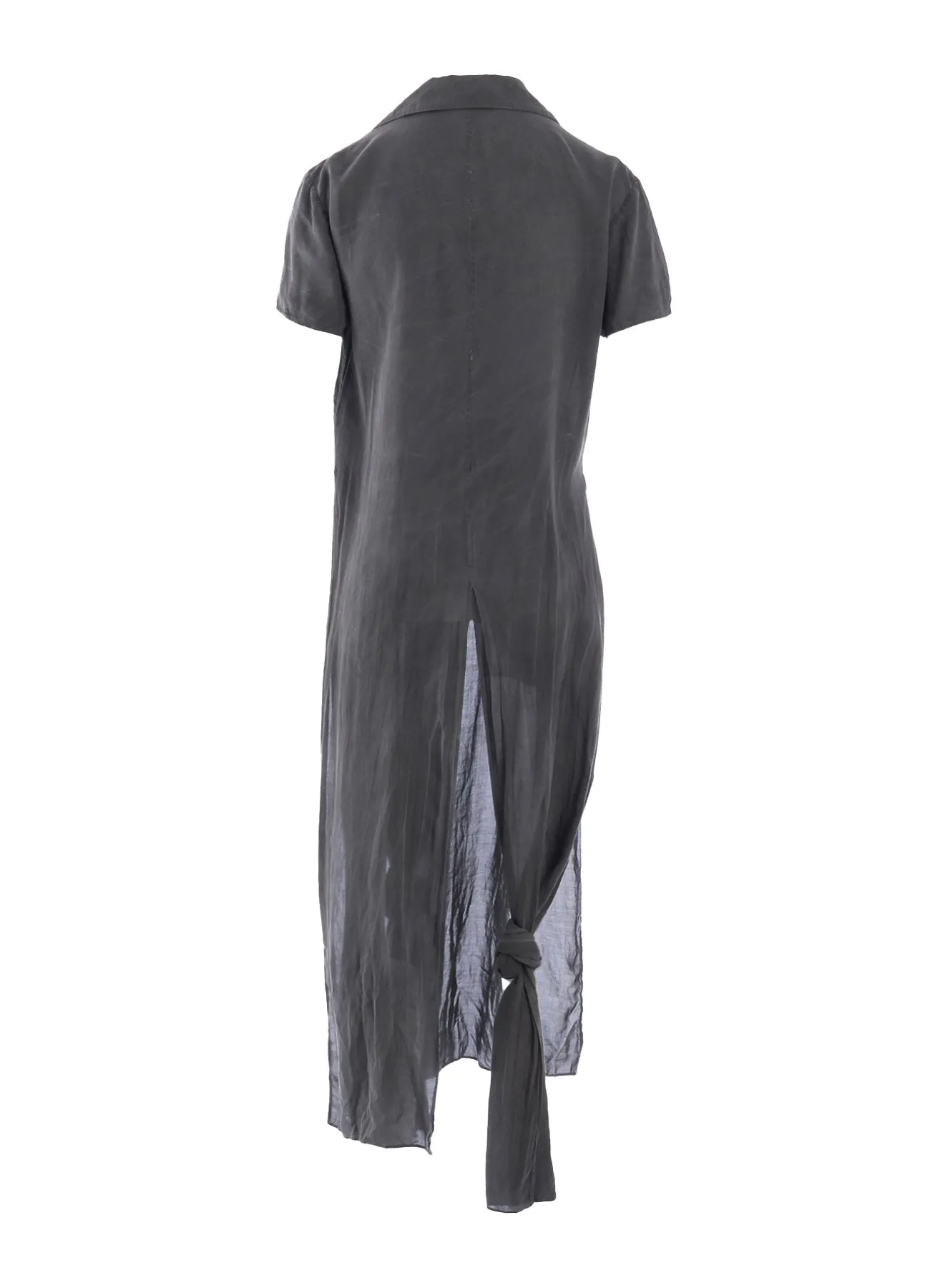 GARMENT-DYED LAWN DOUBLE FRONT LONG JACKET sold by Yohji Yamamoto product image thumbnail 3