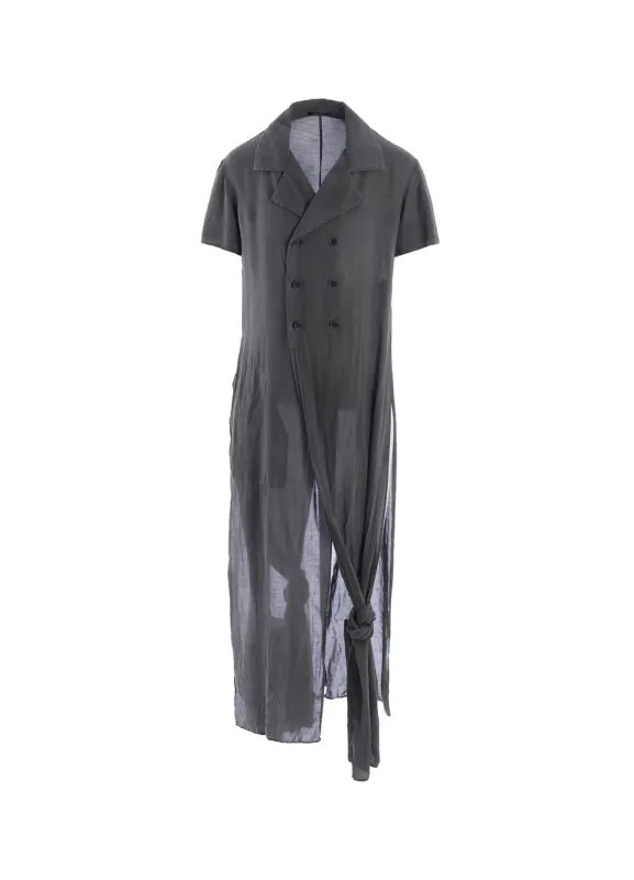 GARMENT-DYED LAWN DOUBLE FRONT LONG JACKET made by Yohji Yamamoto