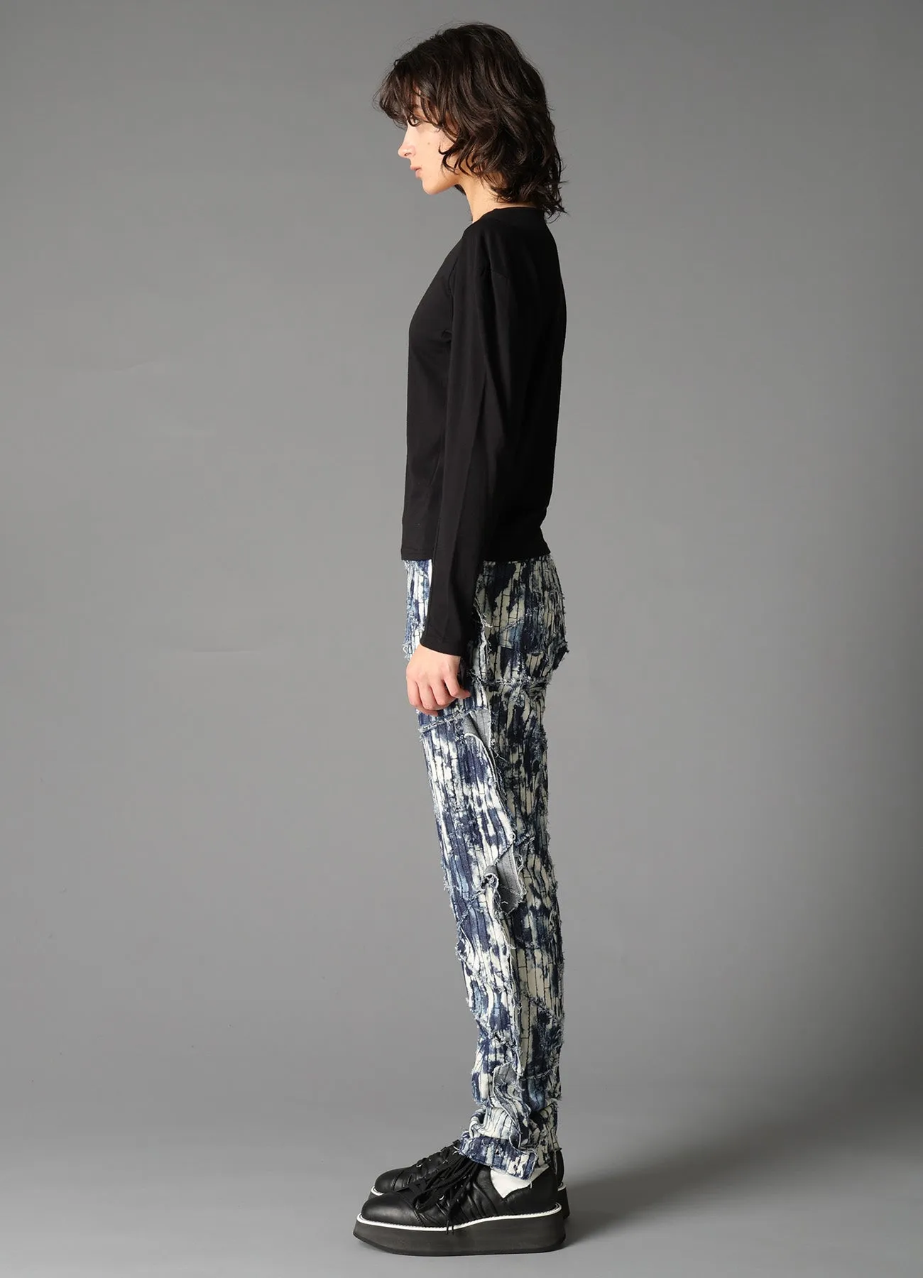 40/- SINGLE JERSEY PANEL DESIGN LONG SLEEVE TEE sold by Yohji Yamamoto product image thumbnail 5