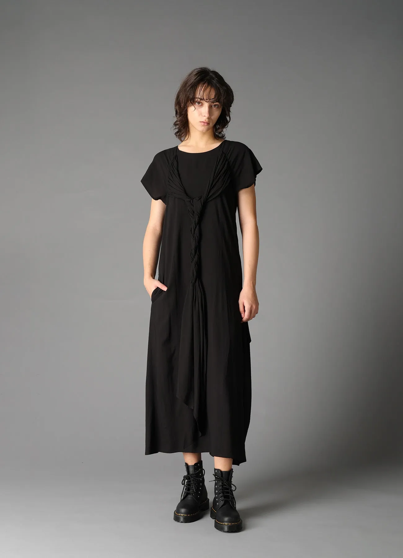 RY/ WRINKLED LAWN TWISTED DRESS A sold by Yohji Yamamoto product image thumbnail 4