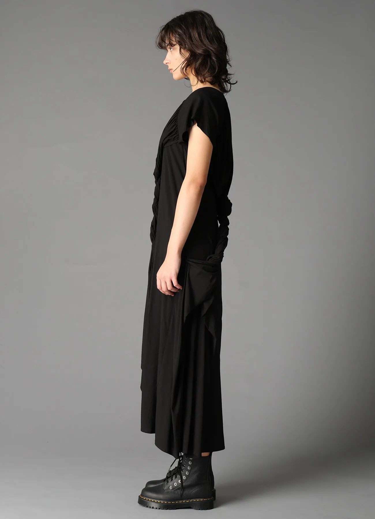 RY/ WRINKLED LAWN TWISTED DRESS A sold by Yohji Yamamoto product image thumbnail 5