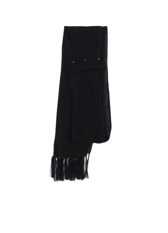 C/SI GATHER  PIERCED TUCK SCARF sold by Yohji Yamamoto