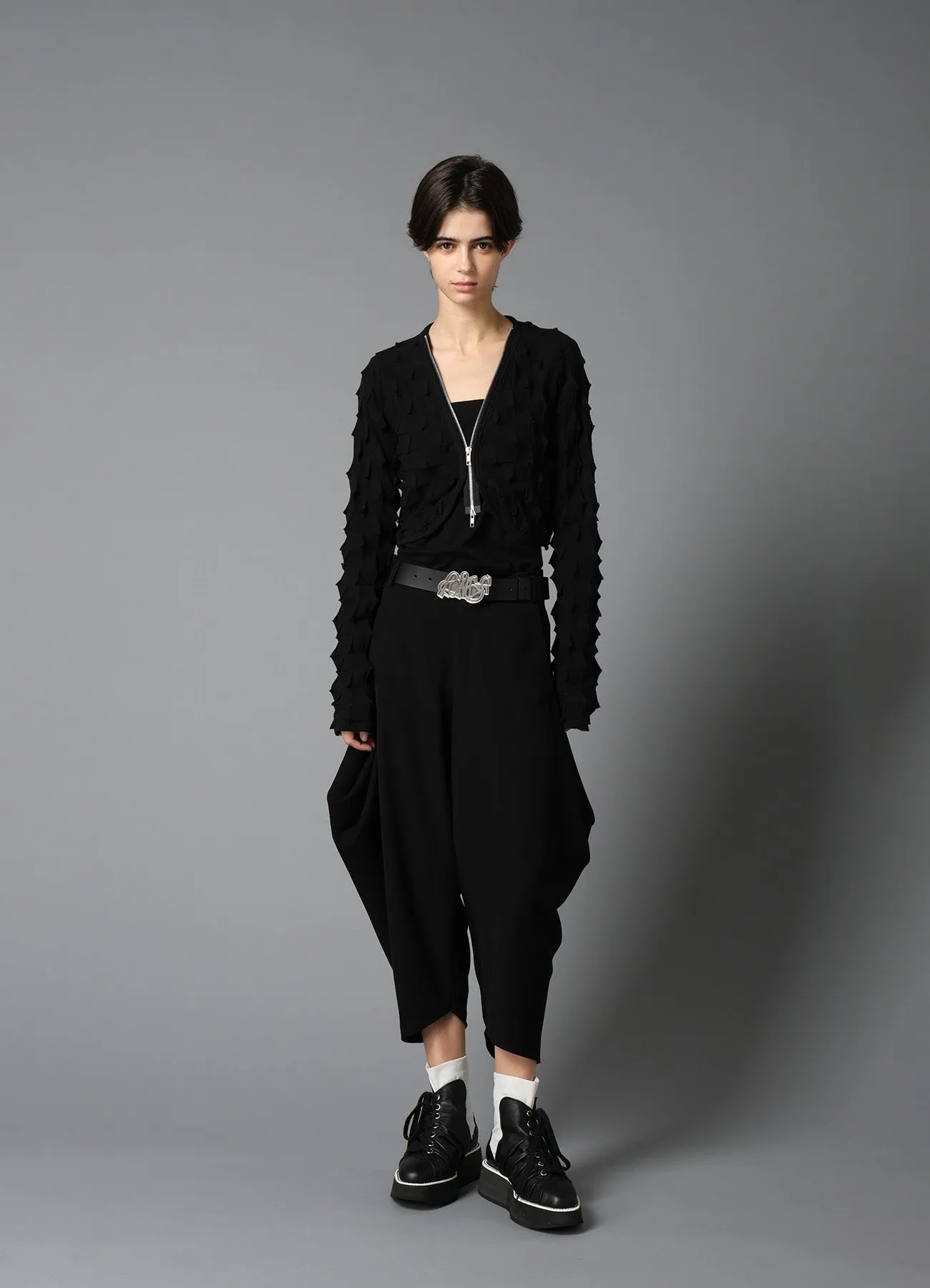 3D LINK STITCH ROUND HEM BOLERO sold by Yohji Yamamoto product image thumbnail 4