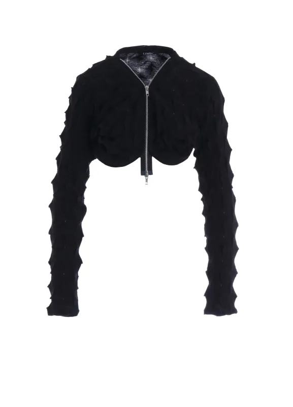 3D LINK STITCH ROUND HEM BOLERO sold by Yohji Yamamoto