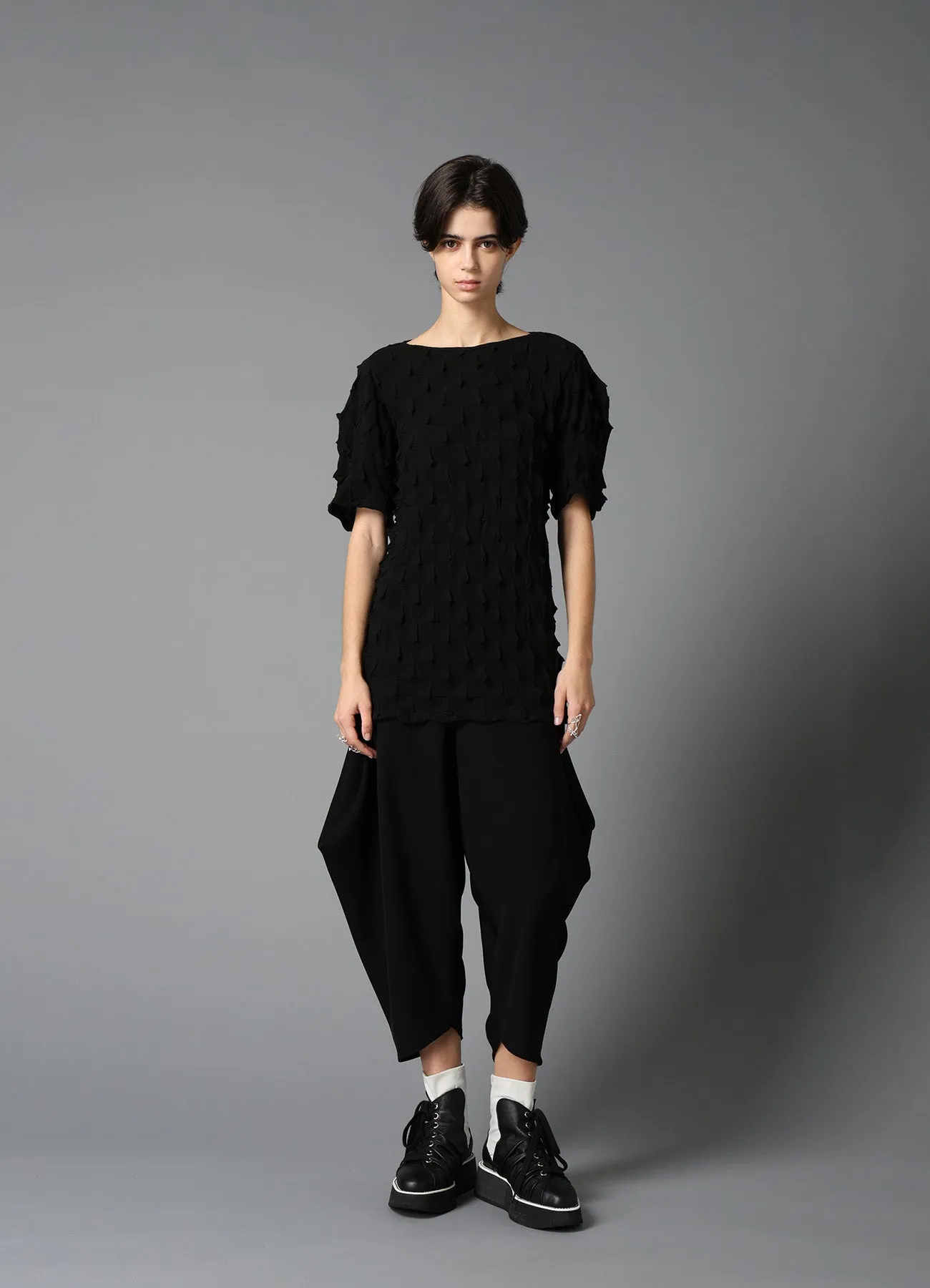 3D LINK STITCH PANEL DESIGN TEE sold by Yohji Yamamoto product image thumbnail 4