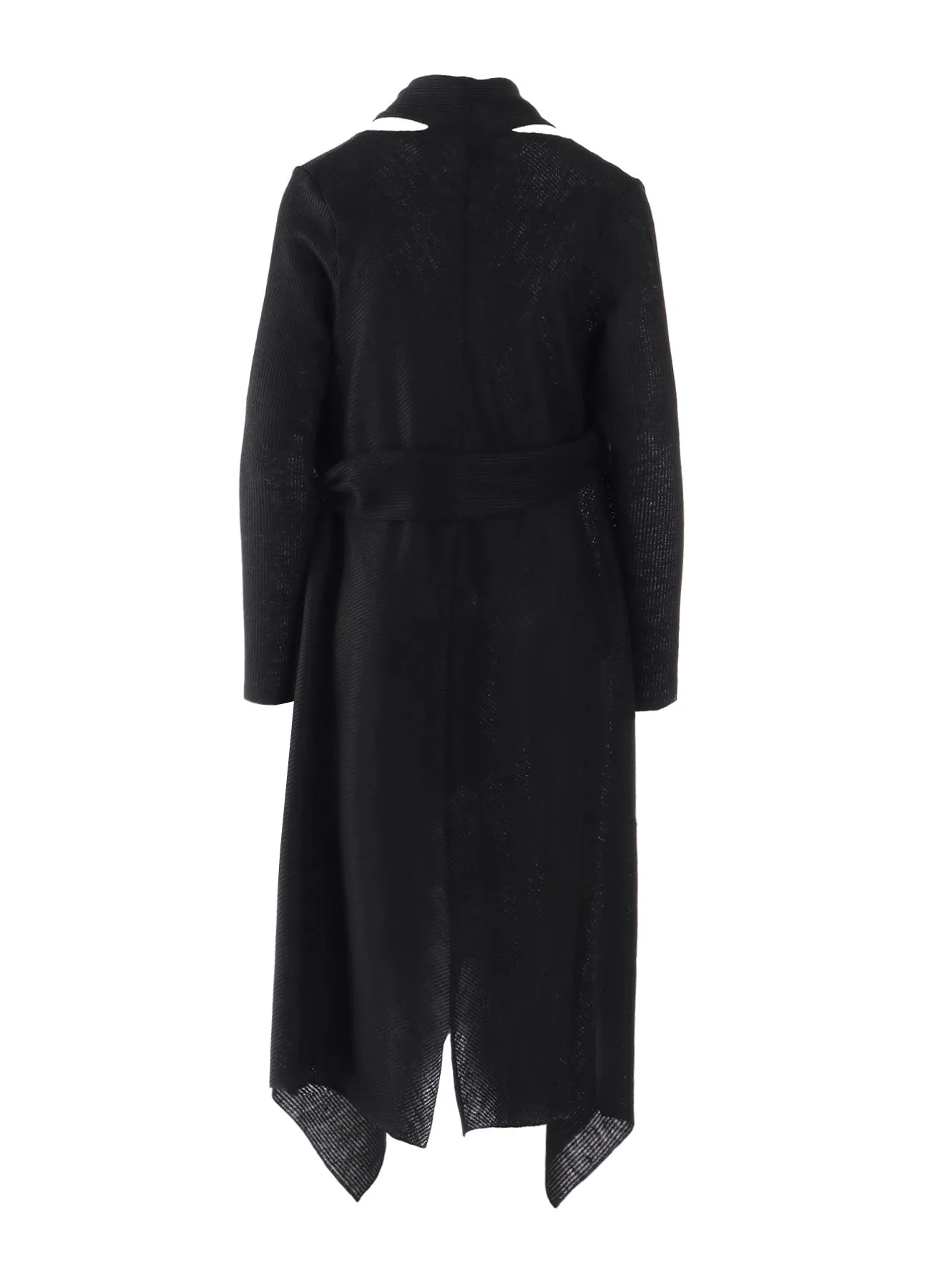 DROP-STITCH STRIPES SCARF DETAIL LONG CARDIGAN B sold by Yohji Yamamoto product image thumbnail 3