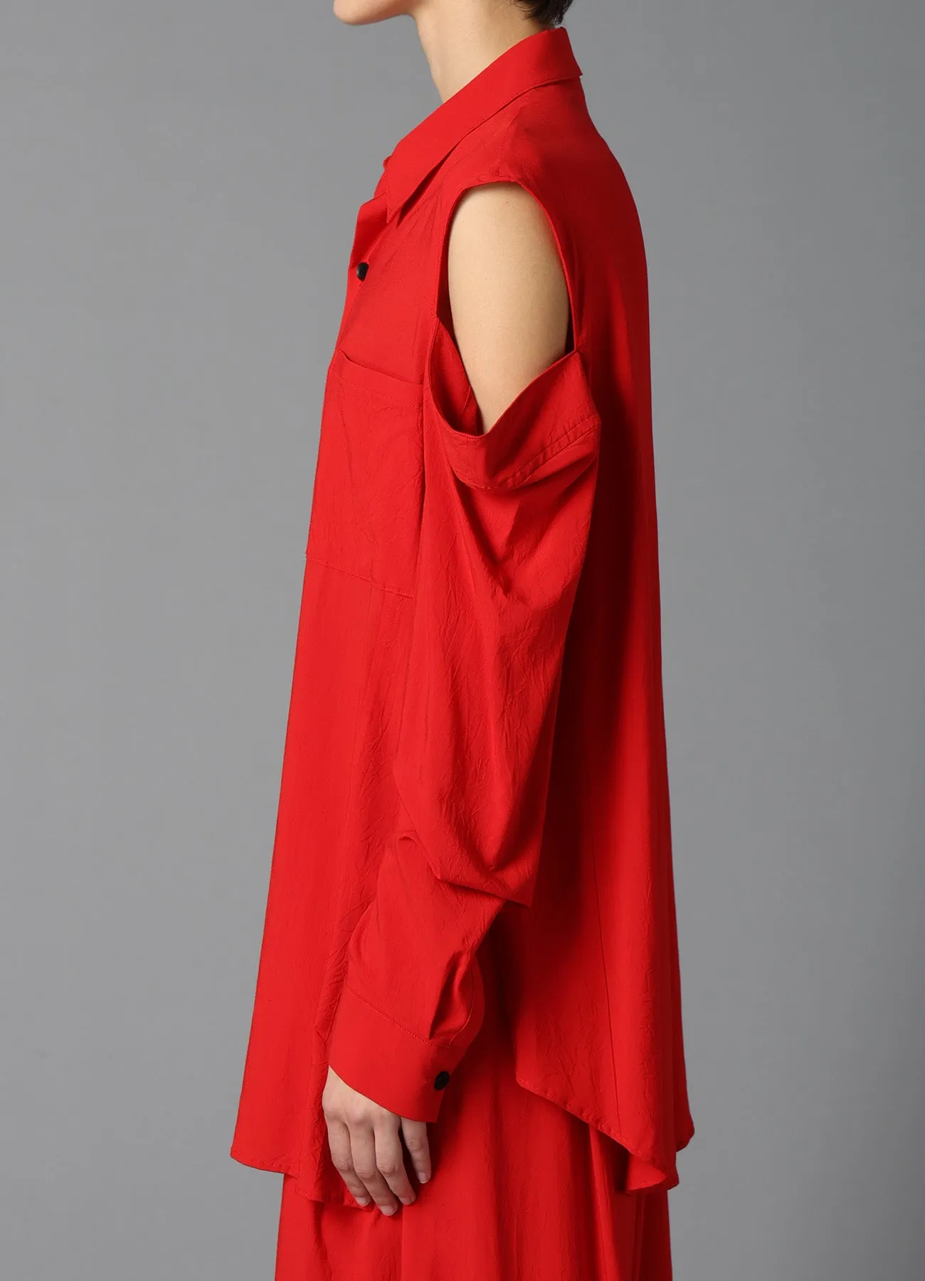 RY/ WRINKLED LAWN SLIT SHOULDER SHIRT sold by Yohji Yamamoto product image thumbnail 5