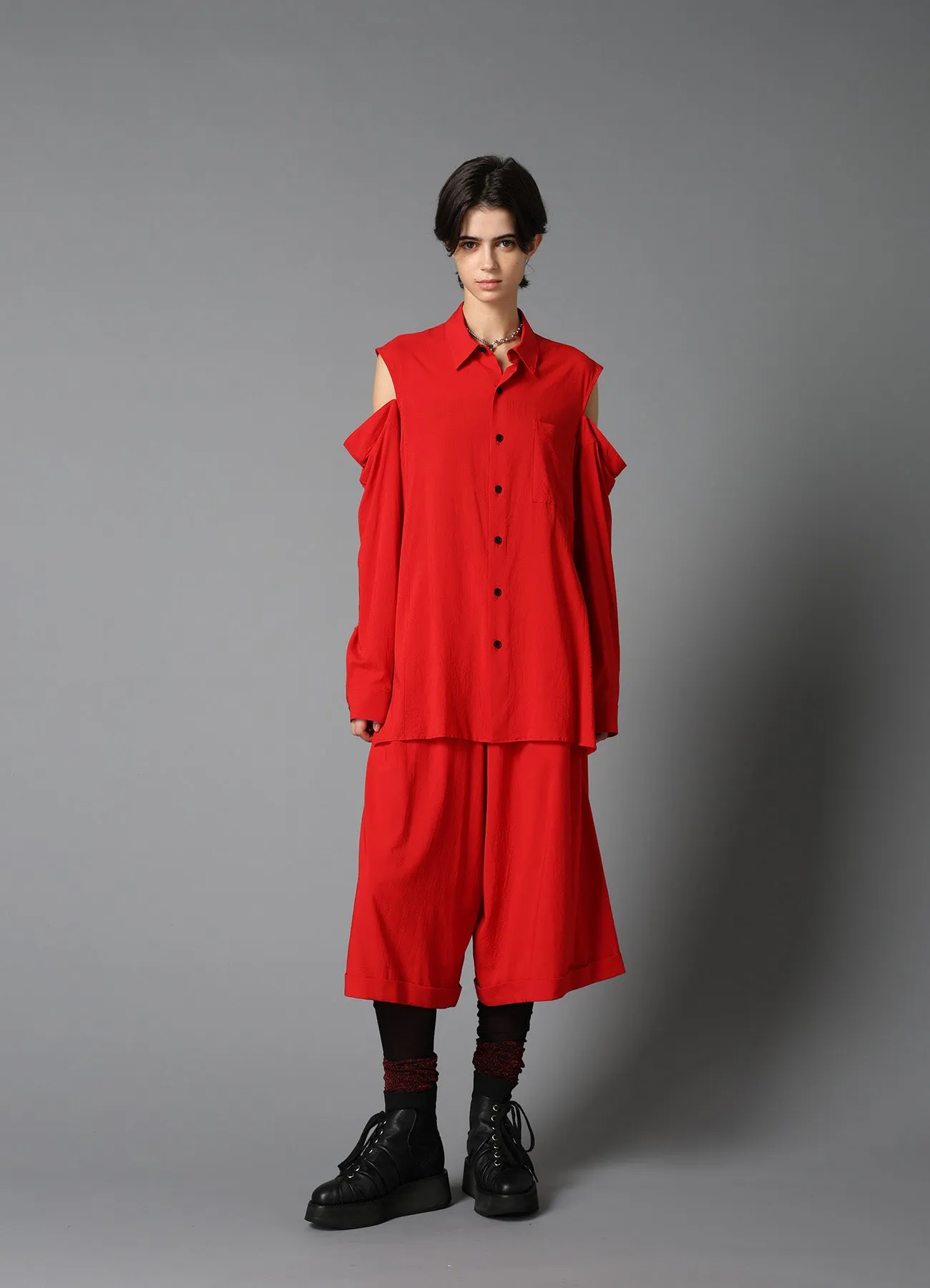 RY/ WRINKLED LAWN SLIT SHOULDER SHIRT sold by Yohji Yamamoto product image thumbnail 4