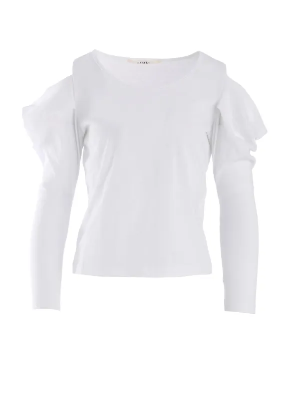 40/- SINGLE JERSEY OPEN SHOULDER LONG SLEEVE TEE sold by Yohji Yamamoto