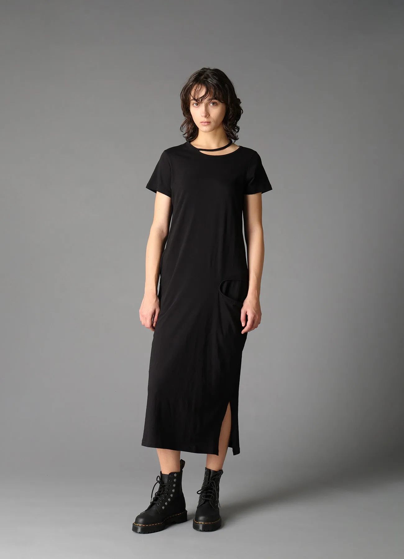 40/- SINGLE JERSEY BINDER DETAIL DRESS sold by Yohji Yamamoto product image thumbnail 4