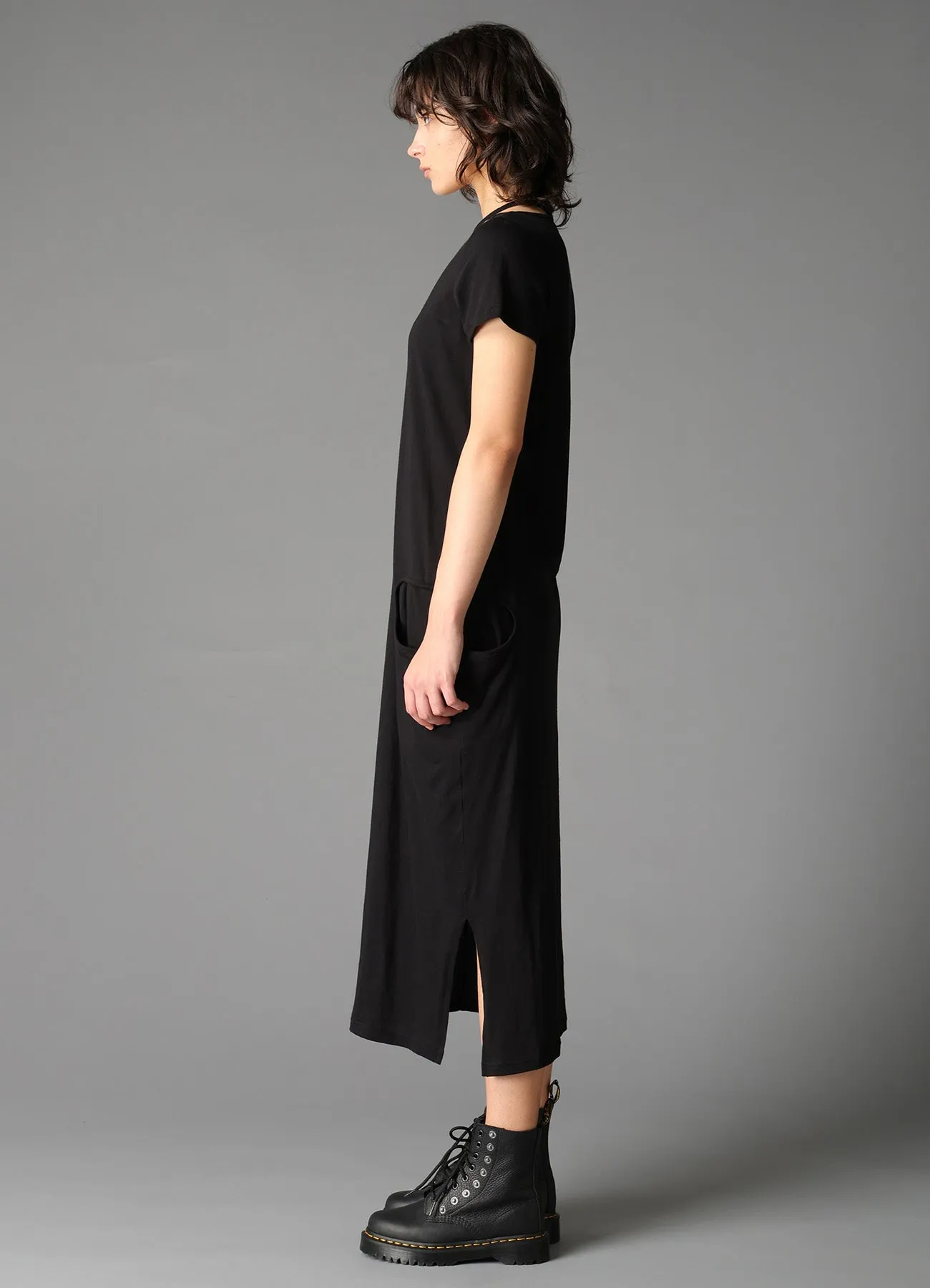 40/- SINGLE JERSEY BINDER DETAIL DRESS sold by Yohji Yamamoto product image thumbnail 5