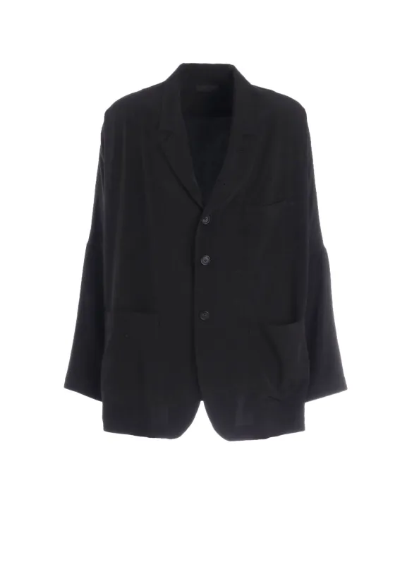 CREPE de CHINE RAGLAN SLEEVE JACKET made by Yohji Yamamoto