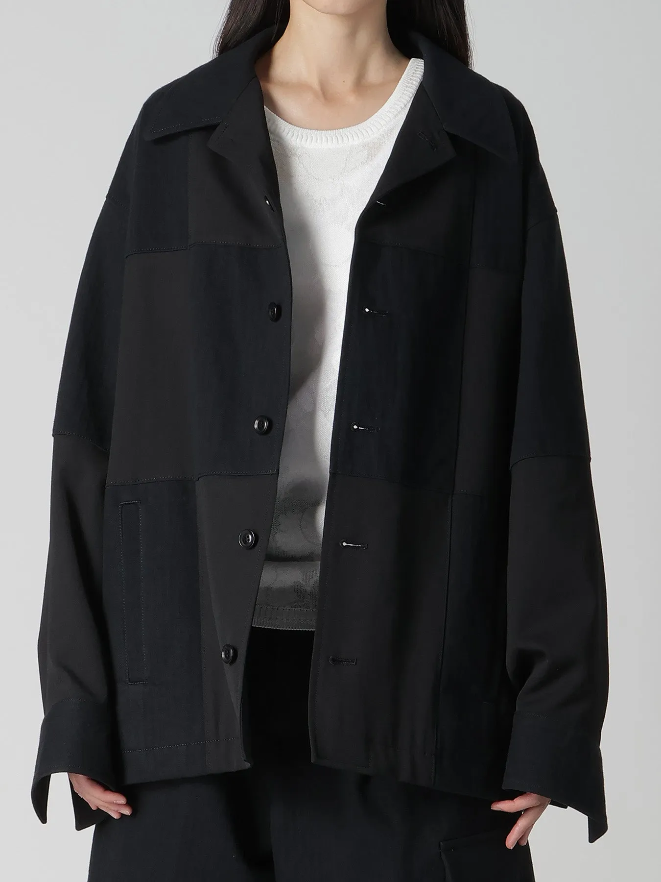 HARD TWISTED NIDOM BIO WASH PATCHED BLOUSON sold by Yohji Yamamoto product image thumbnail 5