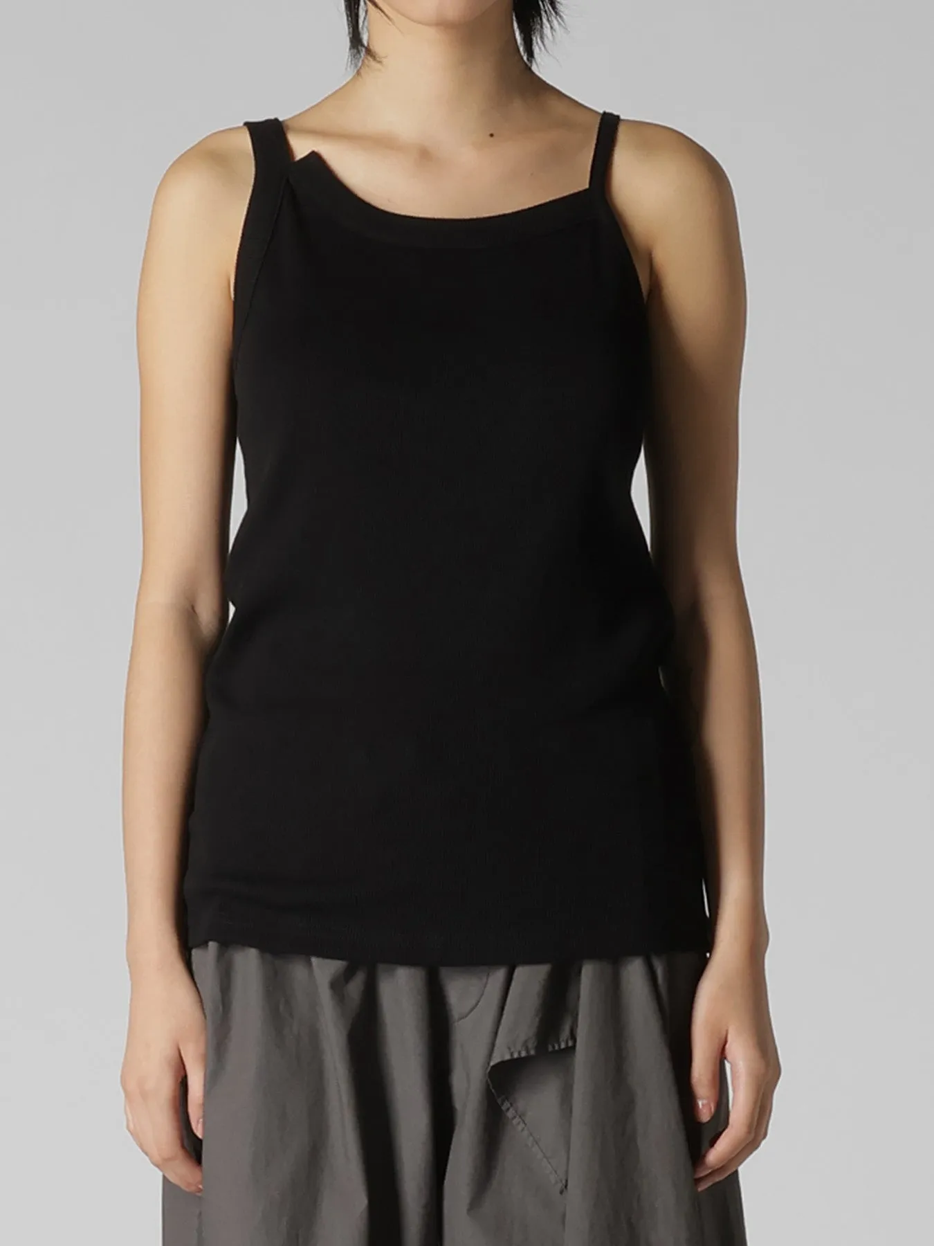 COTTON RIB TANKTOP sold by Yohji Yamamoto product image thumbnail 4