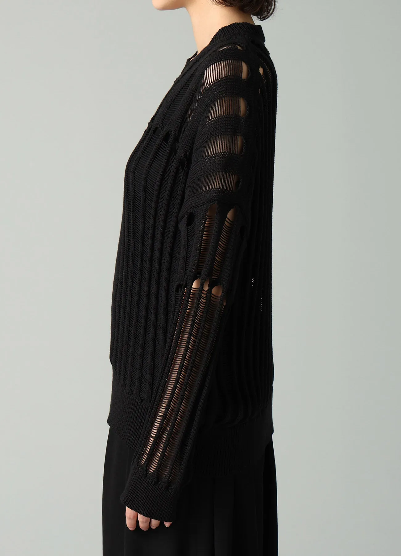 OFFSET PATTERN KNIT BLOUSON sold by Yohji Yamamoto product image thumbnail 4