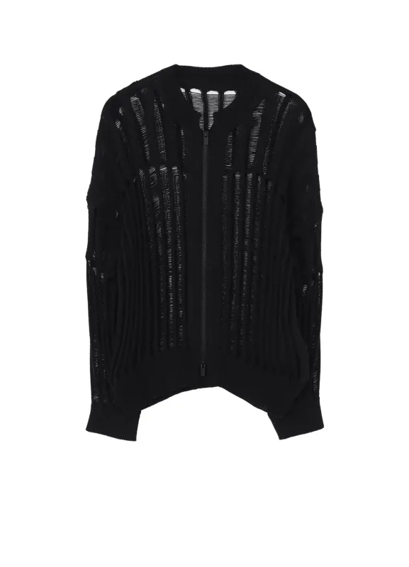 OFFSET PATTERN KNIT BLOUSON made by Yohji Yamamoto