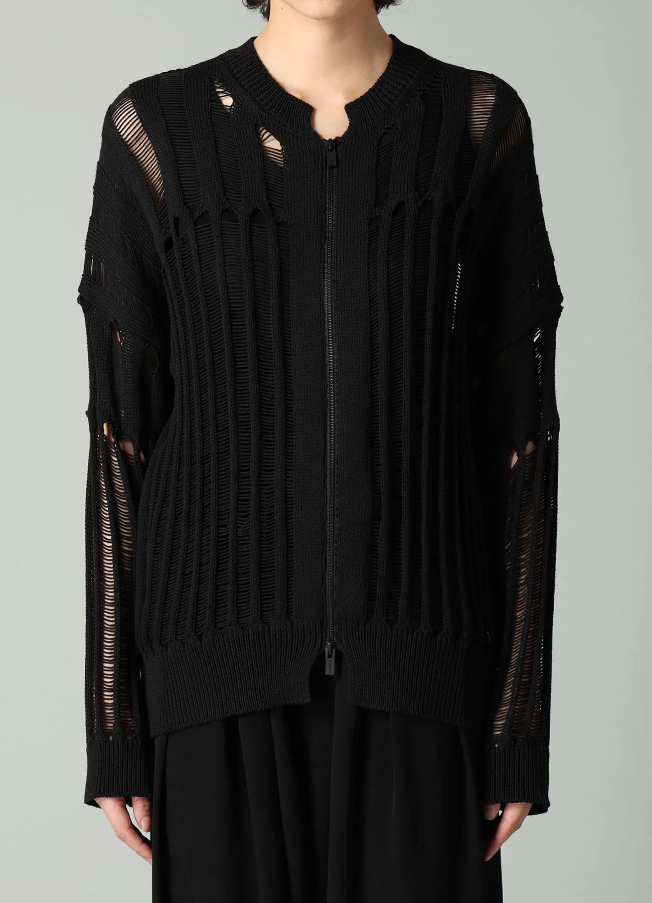 OFFSET PATTERN KNIT BLOUSON sold by Yohji Yamamoto product image thumbnail 3