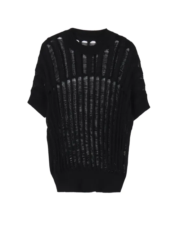 OFFSET PATTERN SHORT SLV PULLOVER sold by Yohji Yamamoto