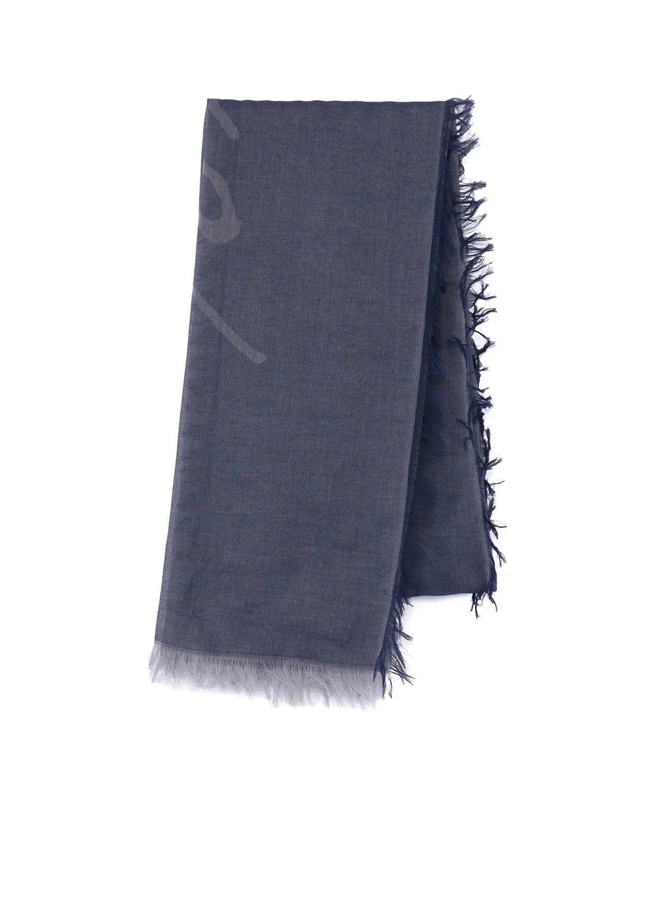 COTTON JACQUARD SIGNATURE STOLE sold by Yohji Yamamoto