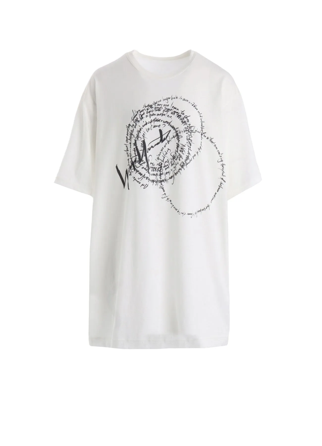 COTTON SINGLE JERSEY SWIRL YY SHORT SLV T sold by Yohji Yamamoto