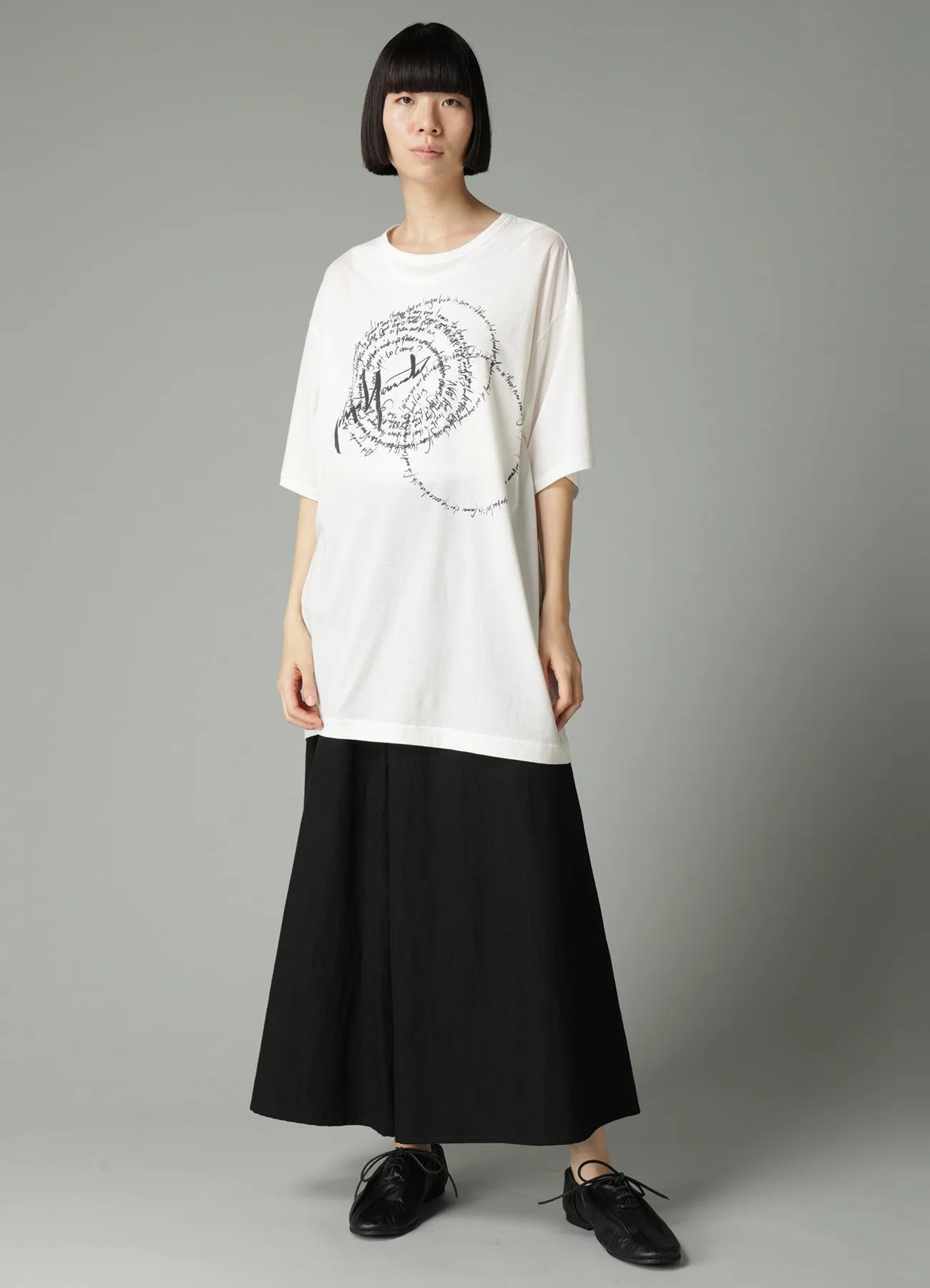 COTTON SINGLE JERSEY SWIRL YY SHORT SLV T sold by Yohji Yamamoto product image thumbnail 2