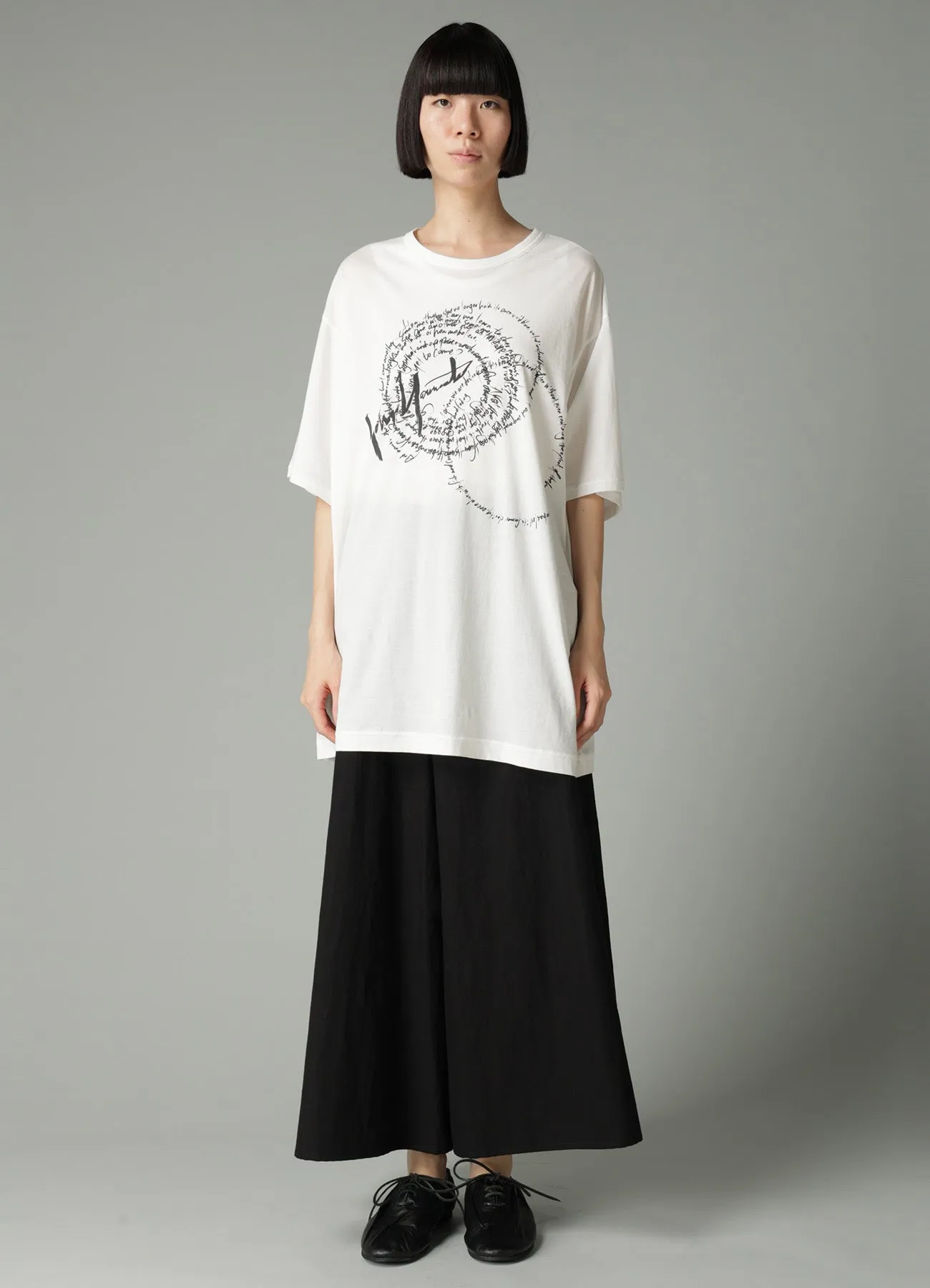 COTTON SINGLE JERSEY SWIRL YY SHORT SLV T sold by Yohji Yamamoto product image thumbnail 3