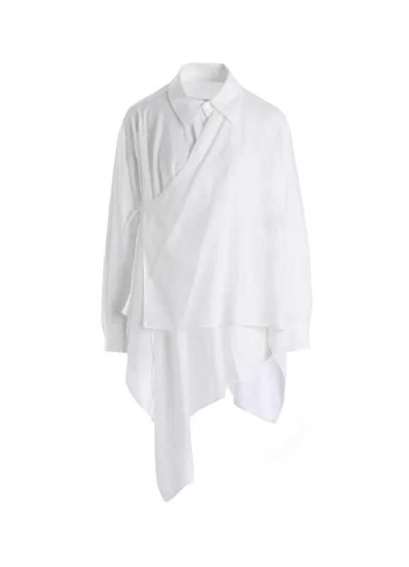 CELLULOSE COTTON VIYELLA ASYMMETRIC BLOUSE made by Yohji Yamamoto