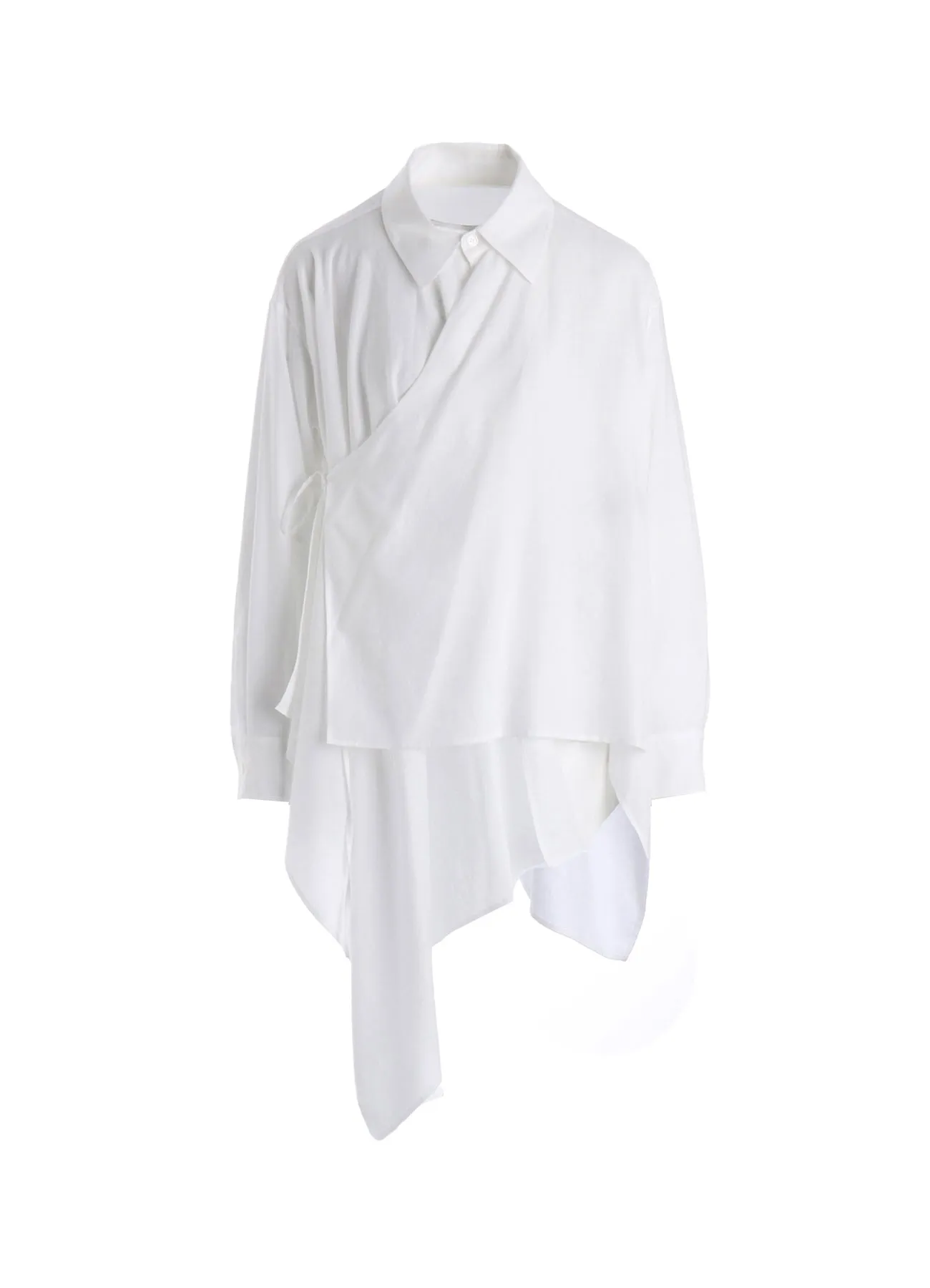 CELLULOSE COTTON VIYELLA ASYMMETRIC BLOUSE sold by Yohji Yamamoto