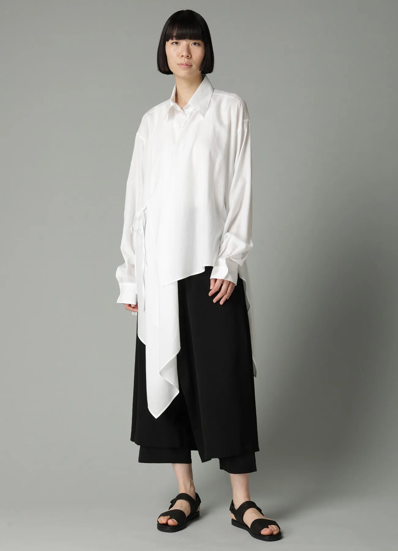 CELLULOSE COTTON VIYELLA ASYMMETRIC BLOUSE sold by Yohji Yamamoto product image thumbnail 2
