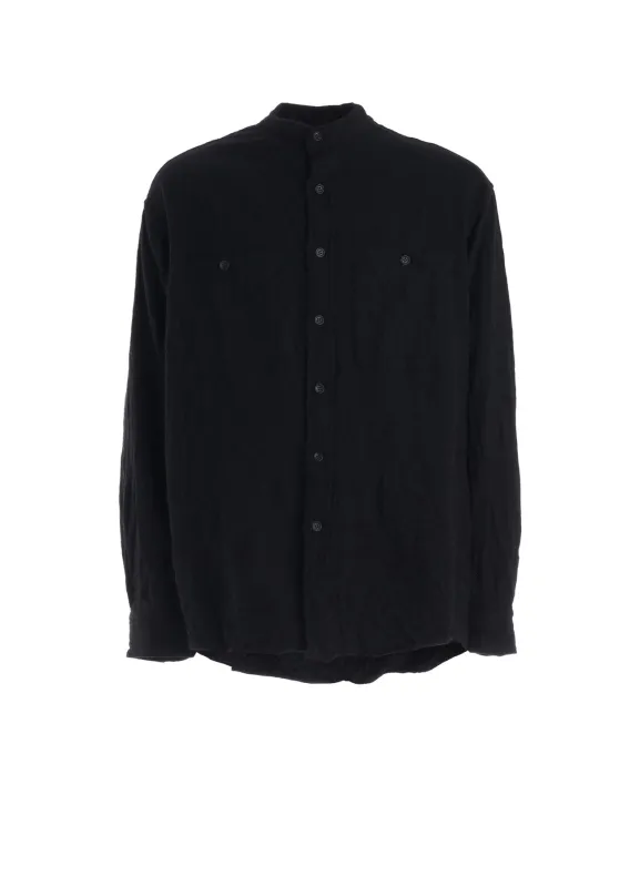 【Y's for men × MASSES】 SHRINK SERGE STAND COLLAR SHIRT made by Yohji Yamamoto