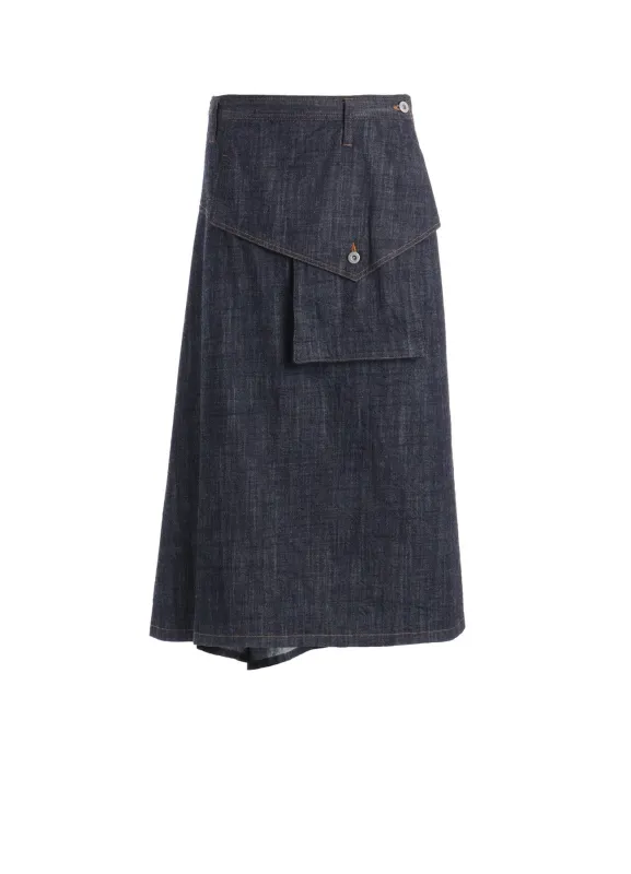8OZ DENIM BIG FLAP SKIRT sold by Yohji Yamamoto