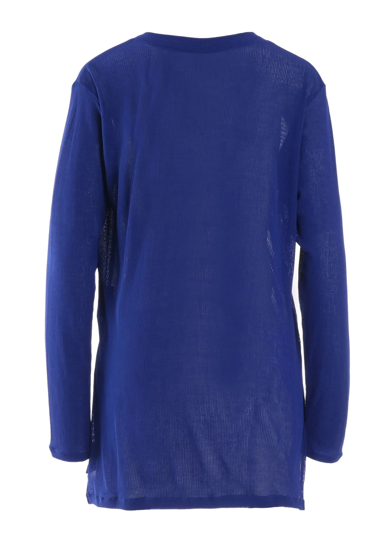 MERCERIZED RIB ASYMMETRIC COLLAR LONG CARDIGAN sold by Yohji Yamamoto product image thumbnail 4