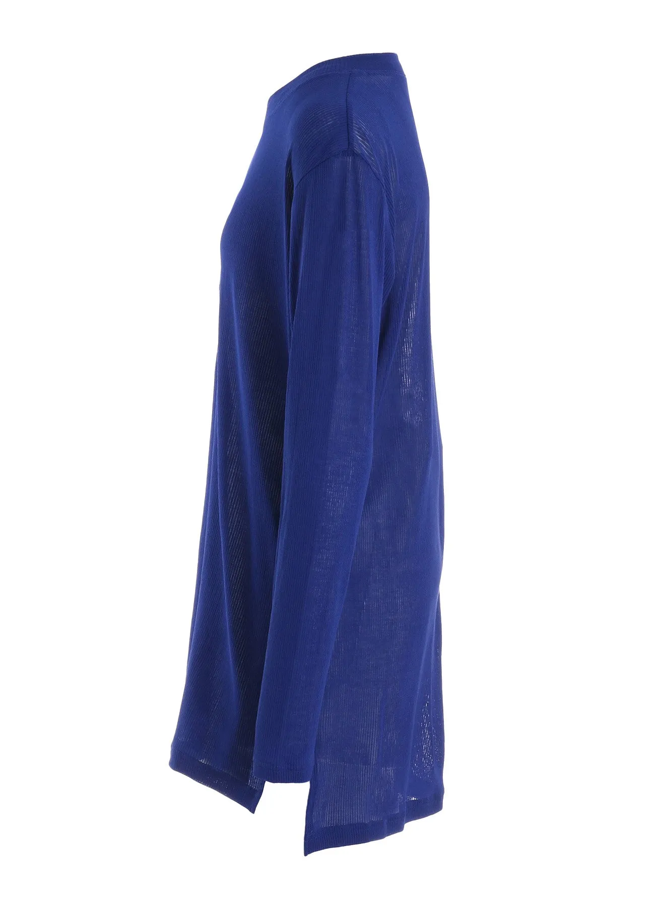 MERCERIZED RIB ASYMMETRIC COLLAR LONG CARDIGAN sold by Yohji Yamamoto product image thumbnail 3