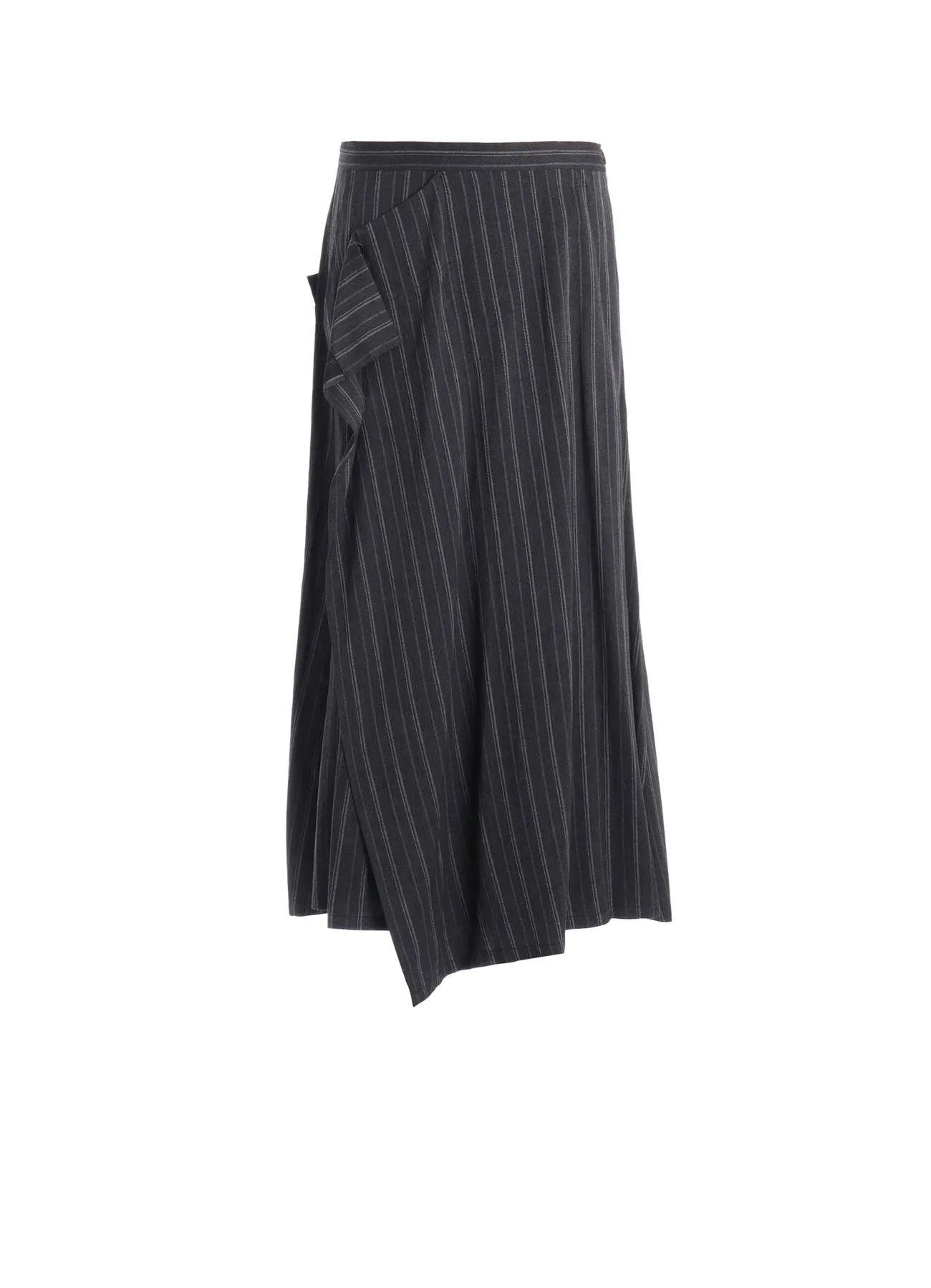 RY/ STRIPE TRIANGLE FRONT STITCH SKIRT sold by Yohji Yamamoto