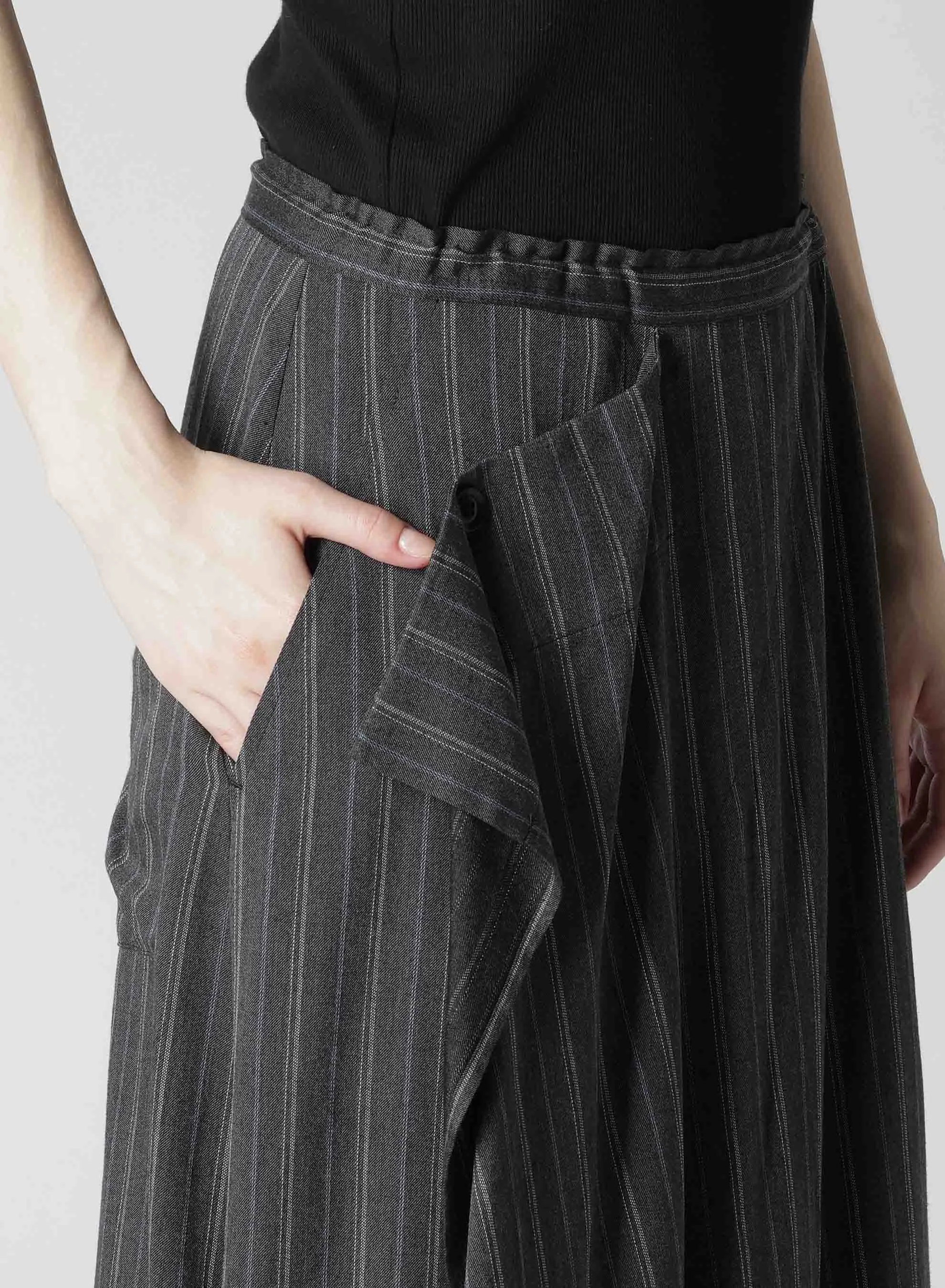 RY/ STRIPE TRIANGLE FRONT STITCH SKIRT sold by Yohji Yamamoto product image thumbnail 5