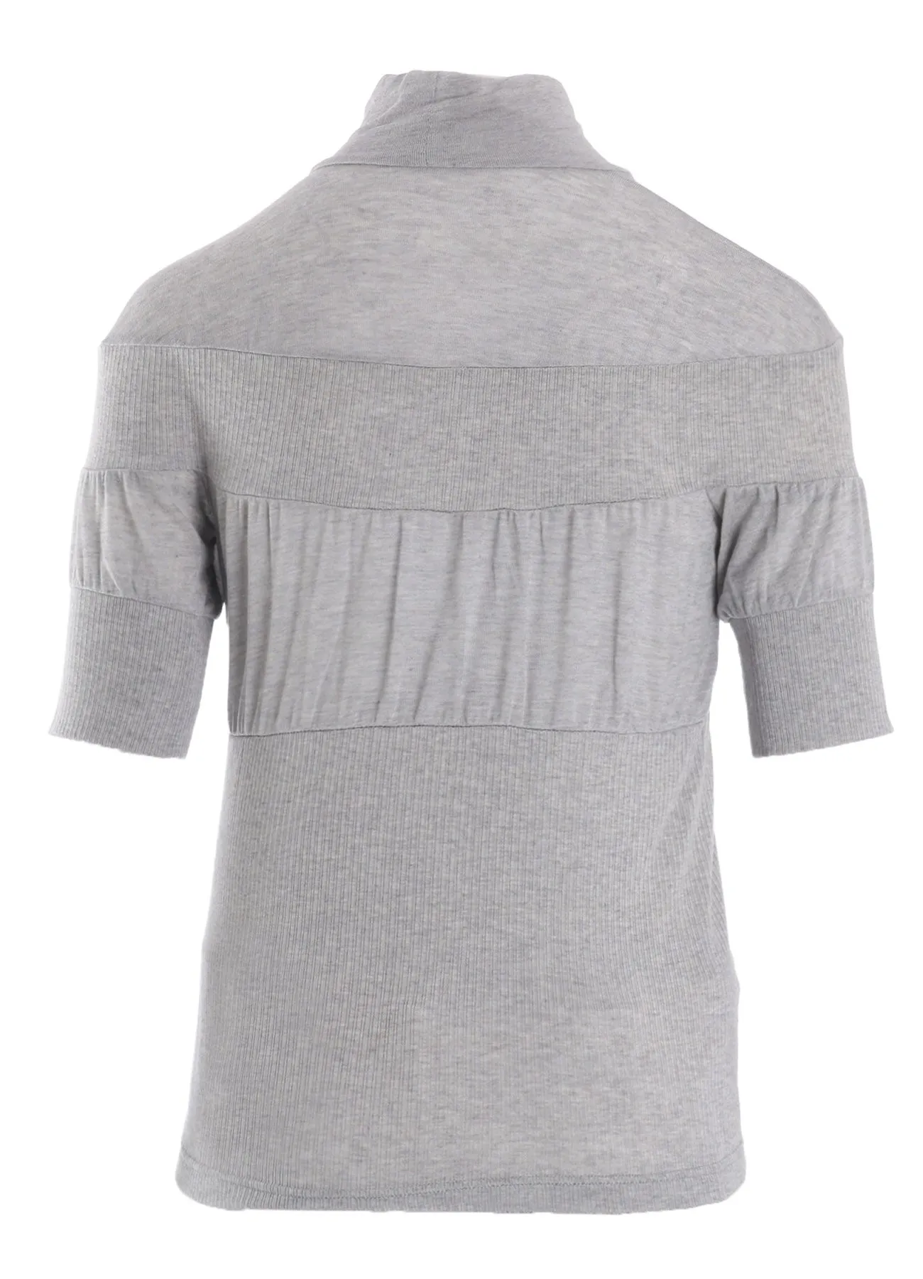 GAUZE JERSEY X RIB PANEL HIGH NECK SHORT SLEEVE TEE sold by Yohji Yamamoto product image thumbnail 4