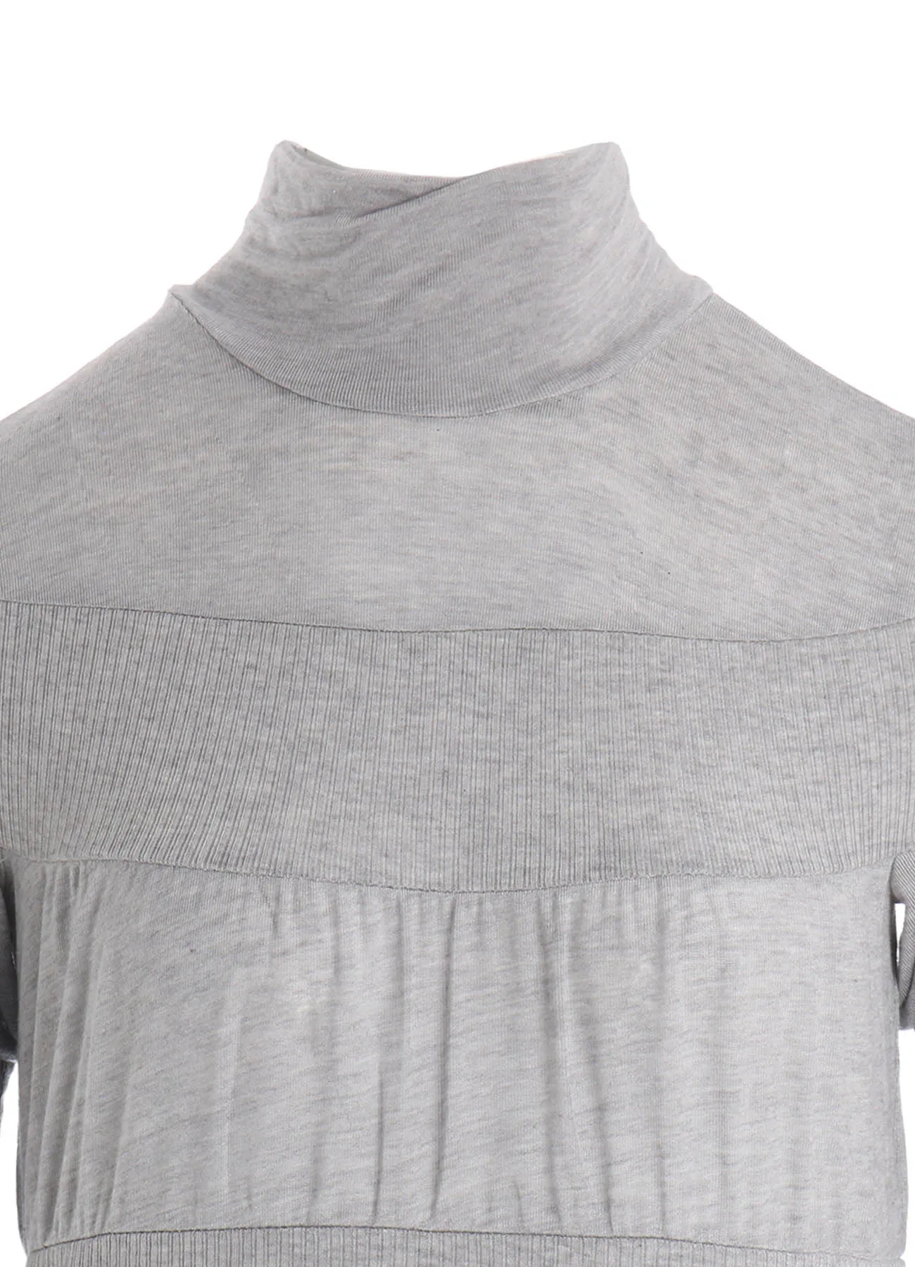 GAUZE JERSEY X RIB PANEL HIGH NECK SHORT SLEEVE TEE sold by Yohji Yamamoto product image thumbnail 5
